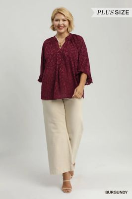 Plus Bell Sleeve Blouse
