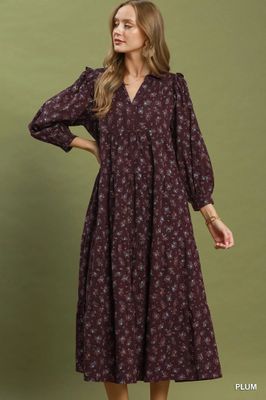 Floral Print Midi Dress