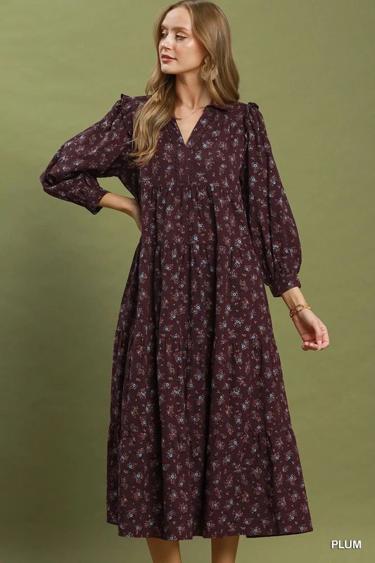 Floral Print Midi Dress