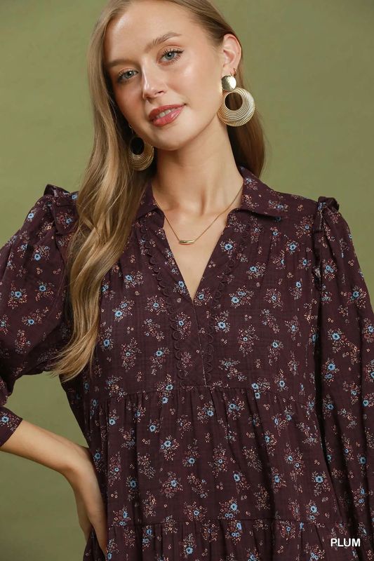 Floral Print Midi Dress