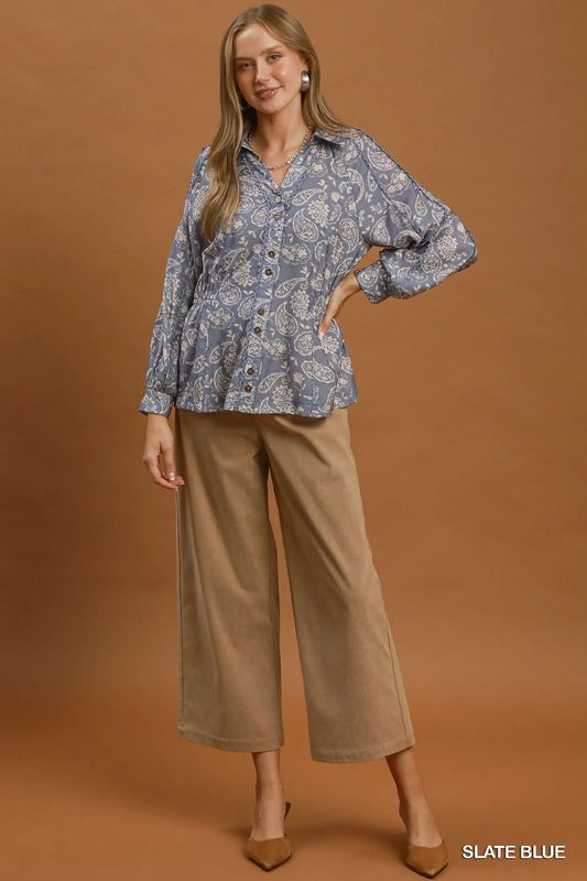 Paisley Print Blouse