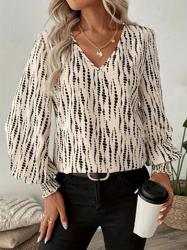V-Neck Printed Shirt