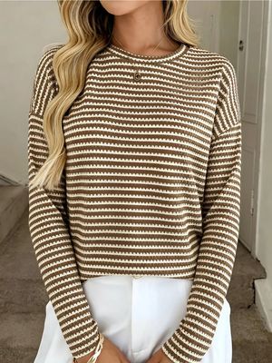 Color‑Block Knit Top