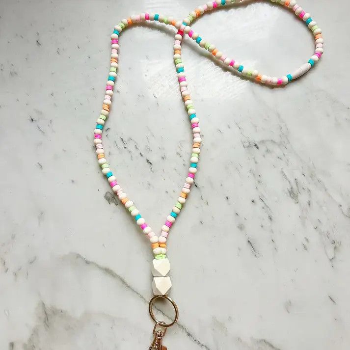 Popsicle Fully Beaded Lanyard