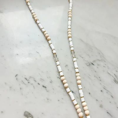 The Neutral Pallette Fully Beaded Lanyard