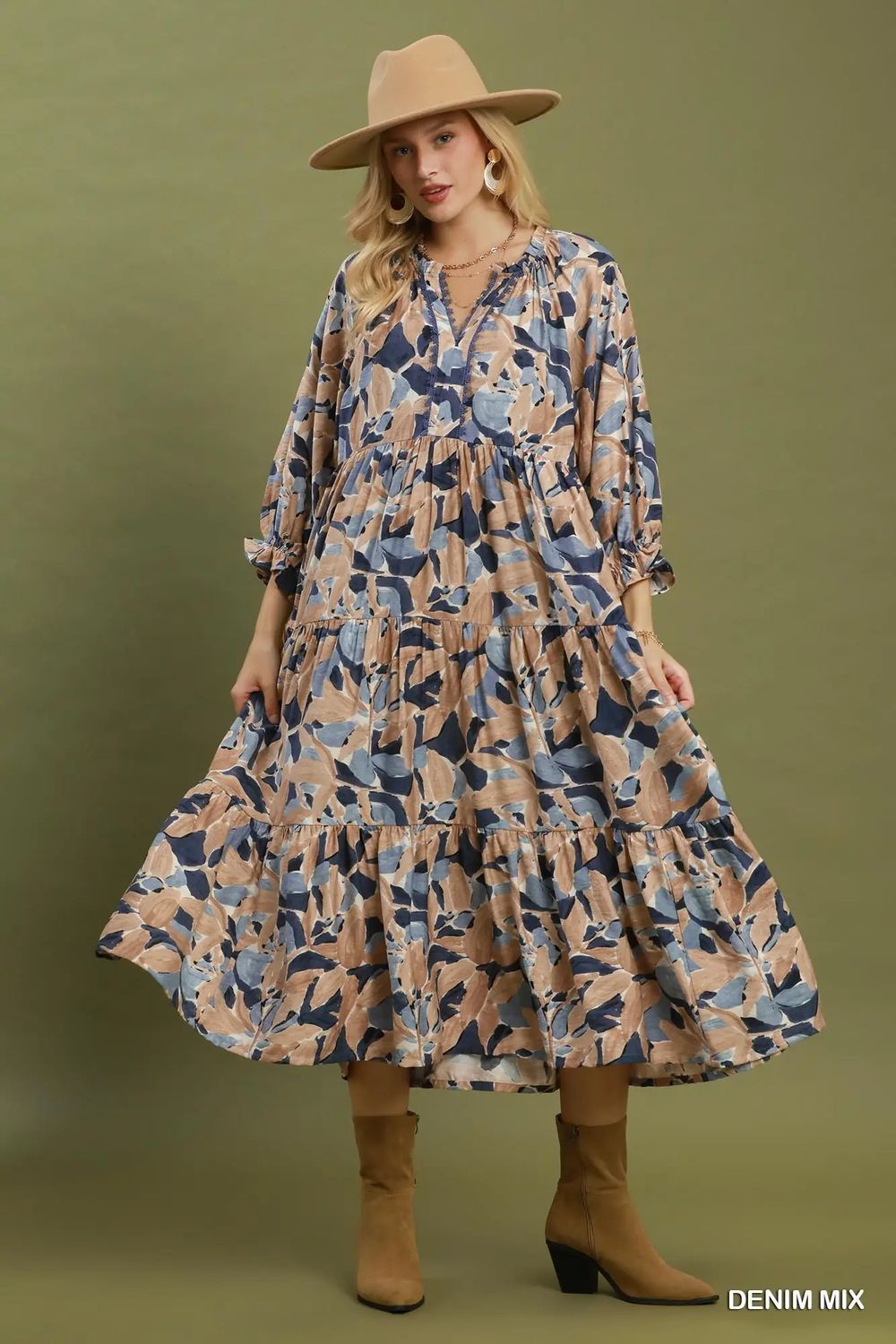 Abstract Print Dress
