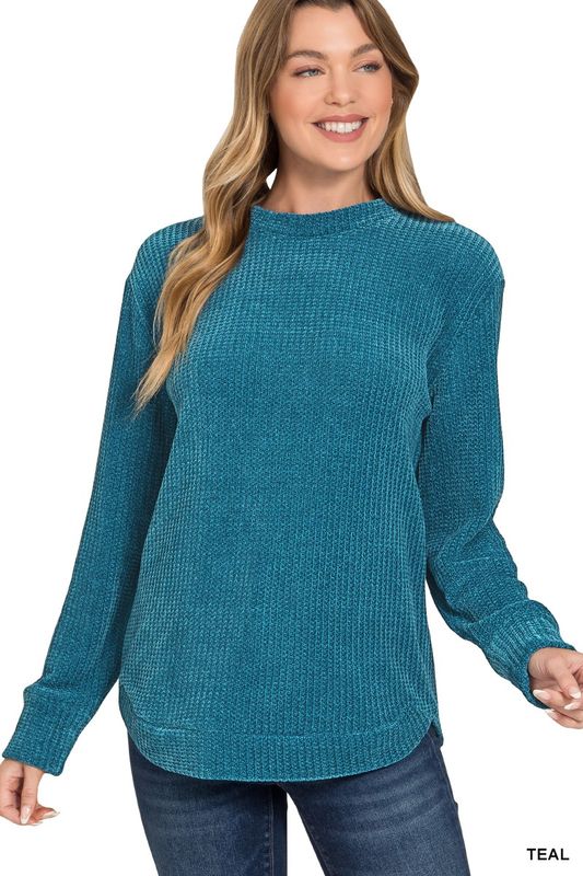 Chenille Waffle Sweater