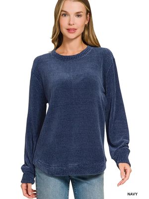 Chenille Waffle Sweater