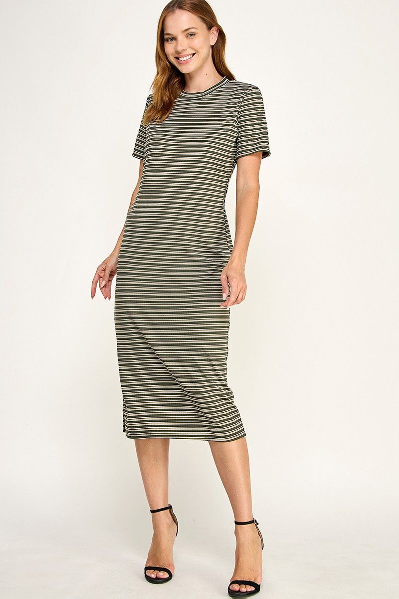 Stripe Midi Dress