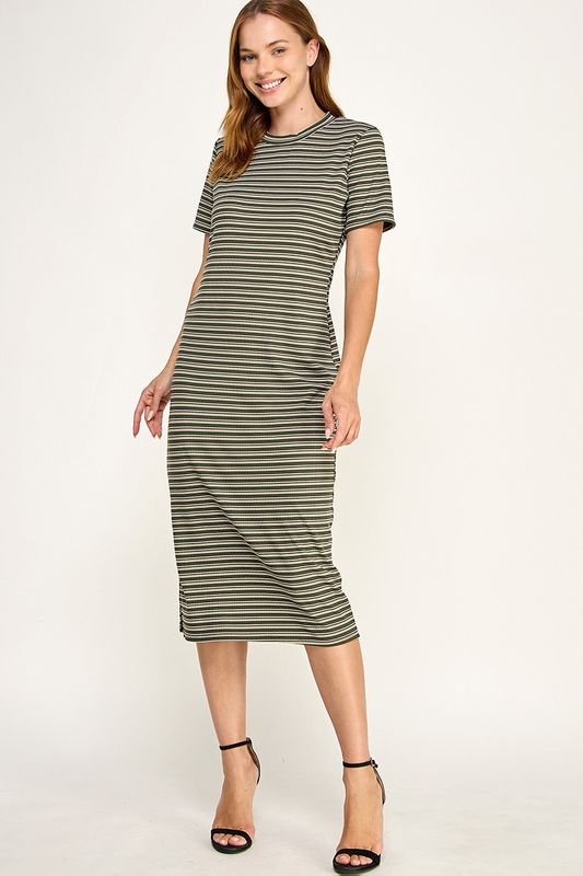 Stripe Midi Dress