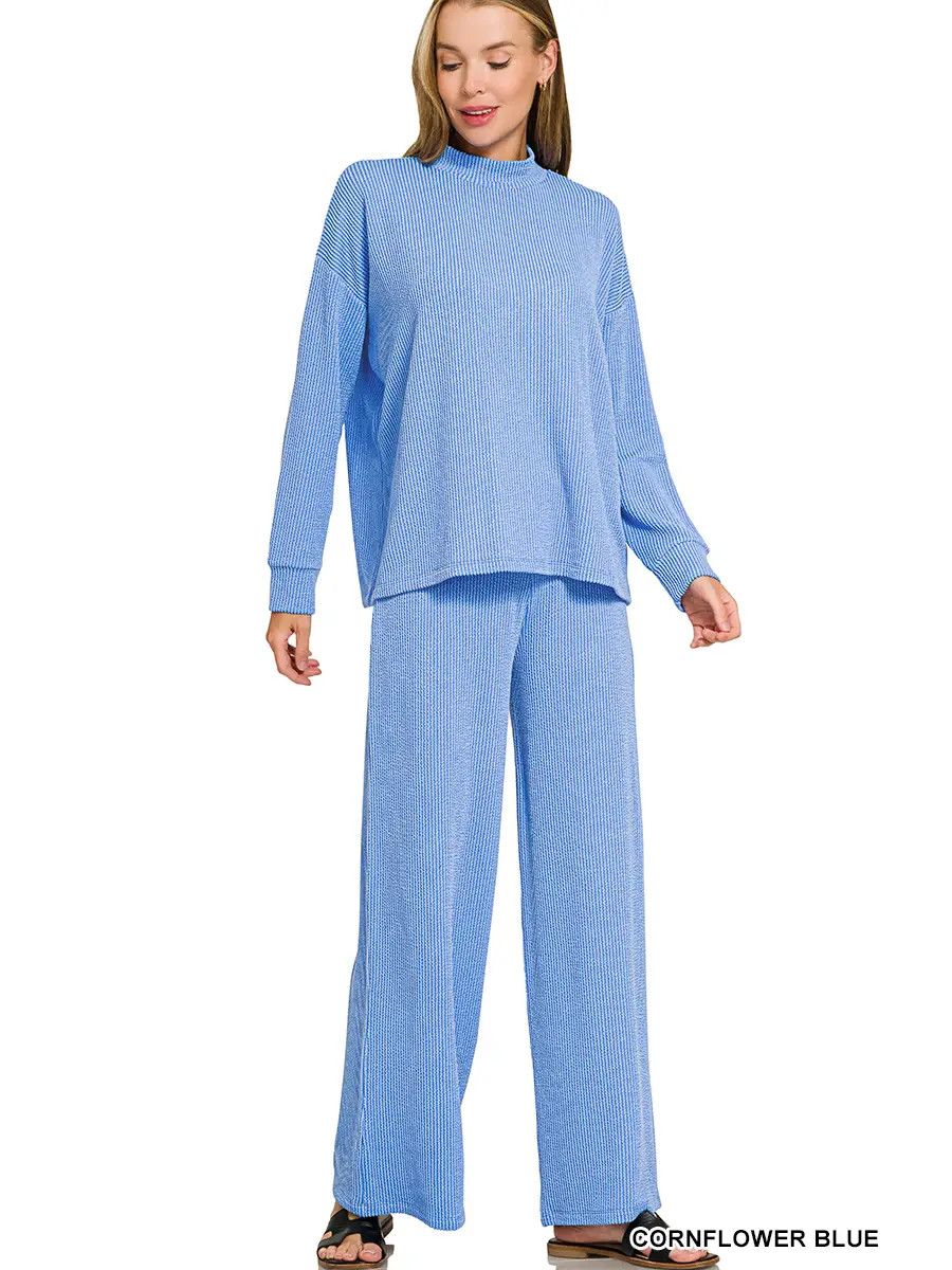 Raised Rib L/S Tee and Pant Set