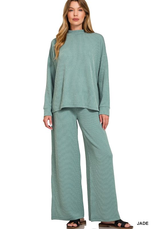 Raised Rib L/S Tee and Pant Set