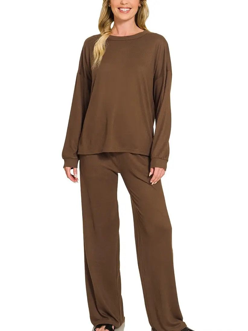 Soft Hacci Pullover and Pant Set