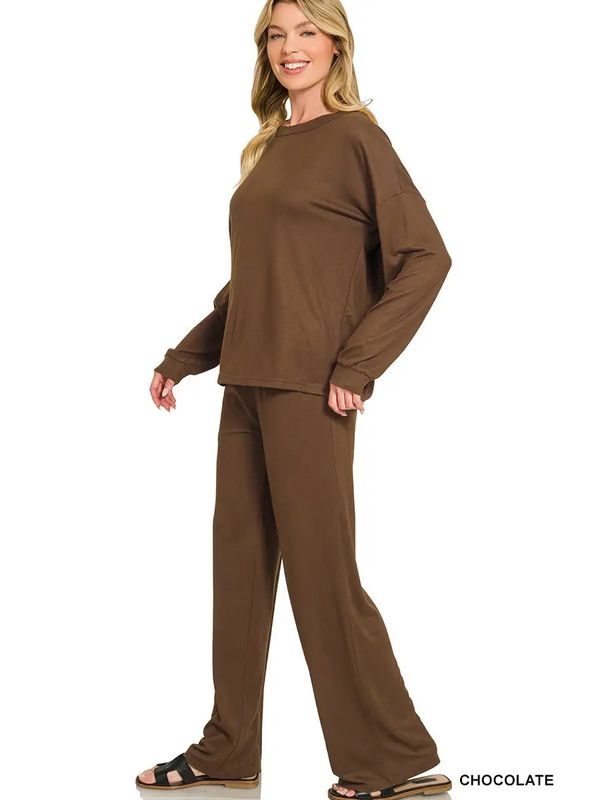 Soft Hacci Pullover and Pant Set