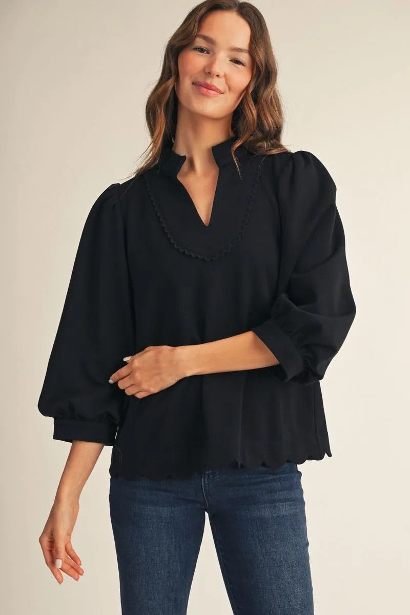 V-Neck Solid Top