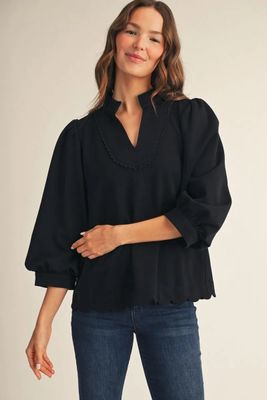 V-Neck Solid Top
