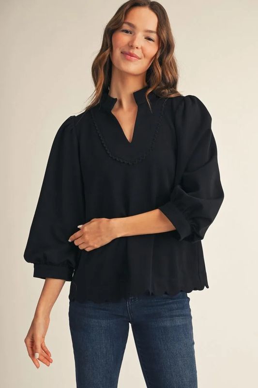 V-Neck Solid Top