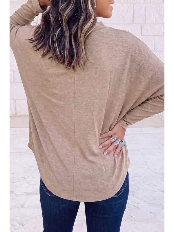 Oversized Mock Neck Blouse