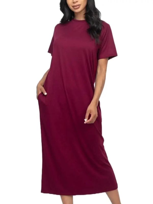 Solid Tee Shirt Dress