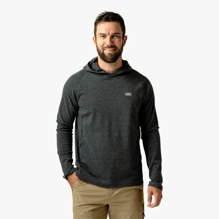 Coastal Layer Hoodie, Color: Black Heather, Size: S