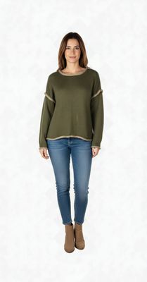 Contrast Trim Sweater