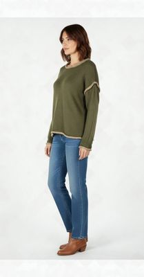Contrast Trim Sweater