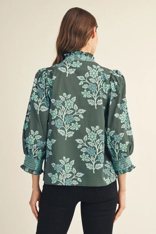 Puff Sleeve Floral Top