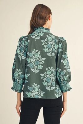 Puff Sleeve Floral Top