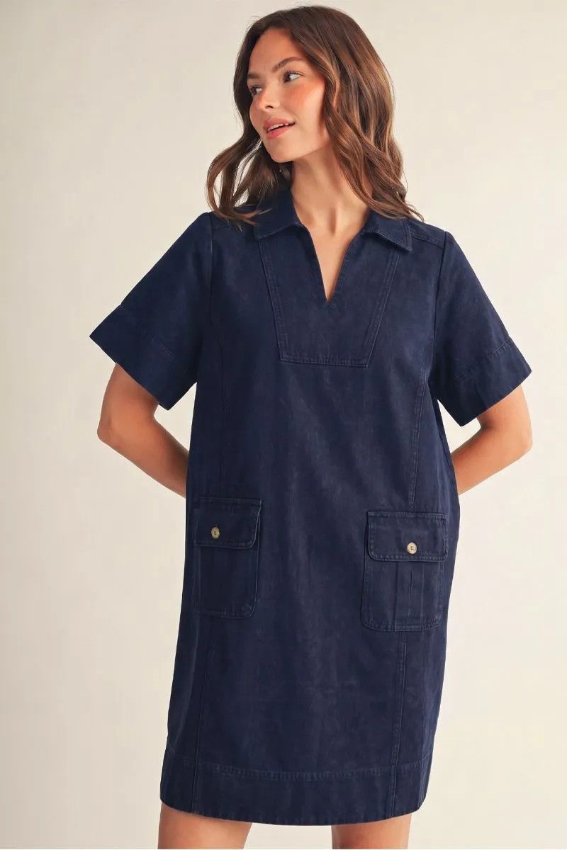 Short Sleeve Shift Dress