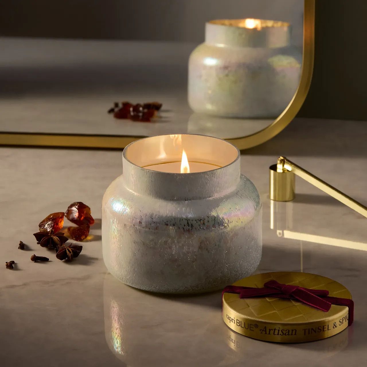 Tinsel &amp; Spice Winter Bazaar Signature Candle