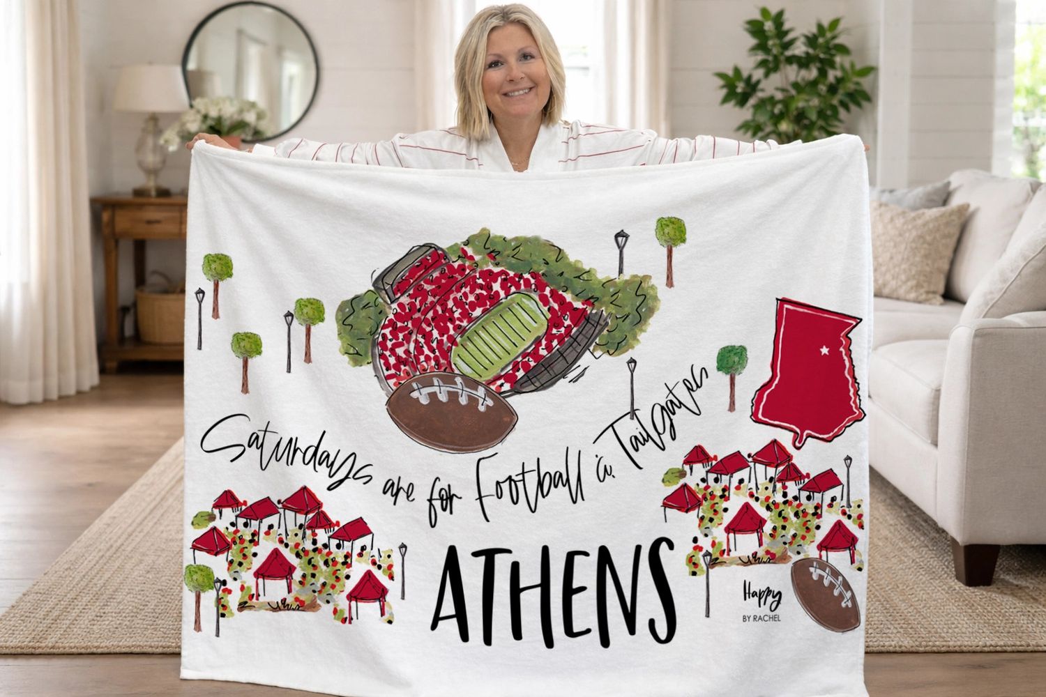 Athens Saturdays Game Day Fleece Blanket