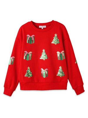 Youth Glistening Applique Crew