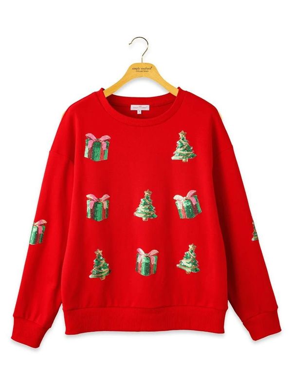 Glistening Applique Crew