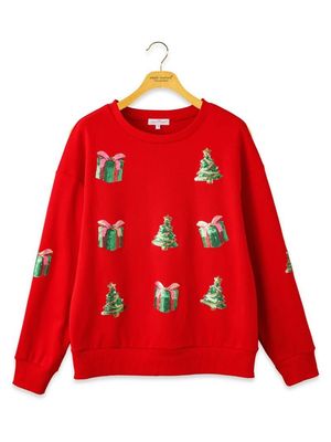 Glistening Applique Crew