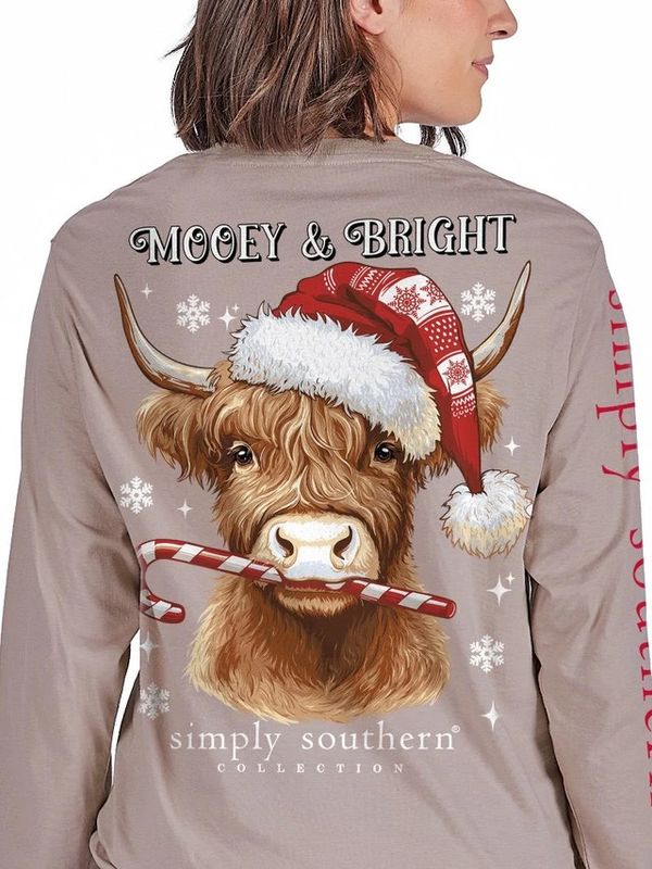 'Mooey &amp; Bright' Long Sleeve T-Shirt