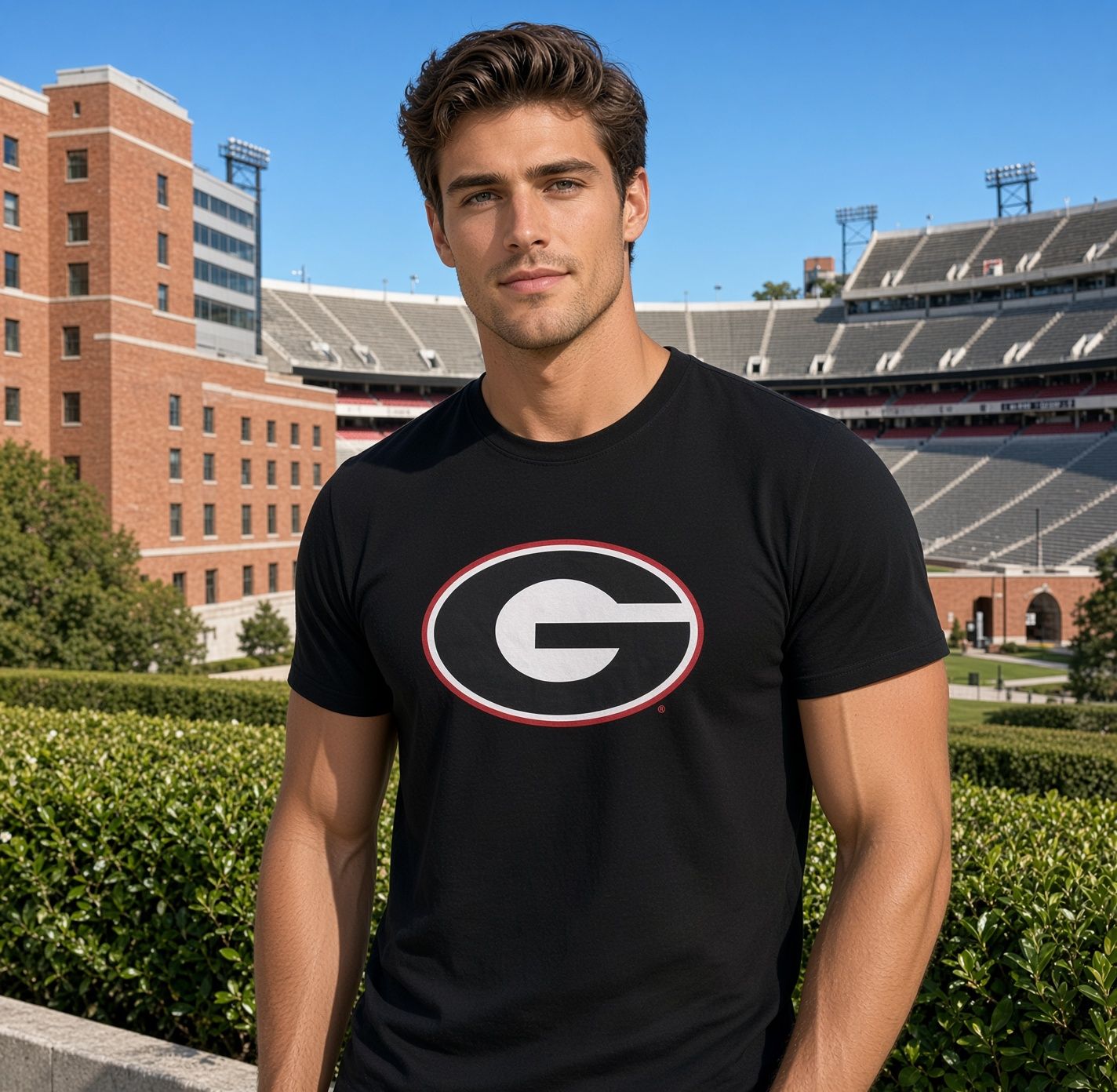 Georgia Bulldogs Black Logo Tee
