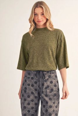 Mock Neck Sweater Top