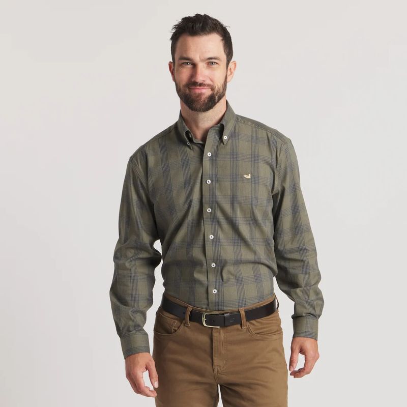 Tisbury Windowpane Performance Dress Shirt