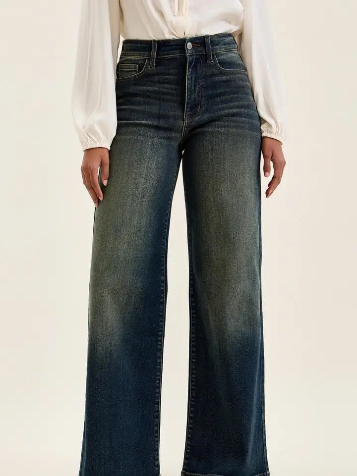 High Waist Lux Retro Wide Jean