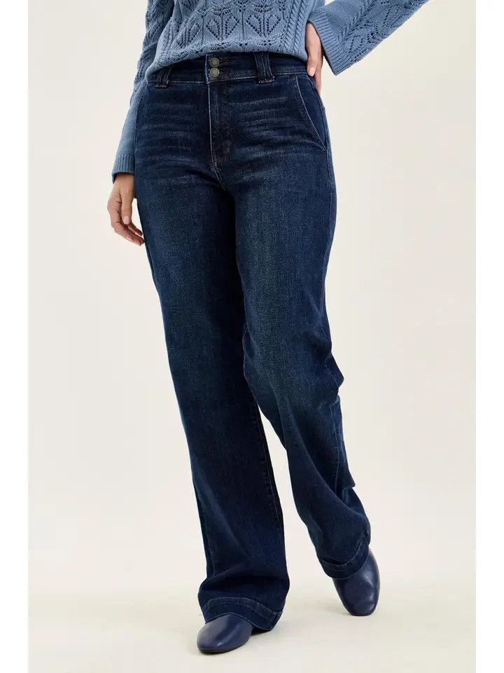 High Waist Trouser Wide Leg Jean