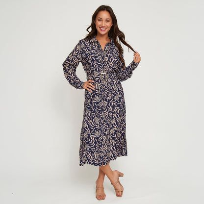 Savana Long Sleeve Midi Dress