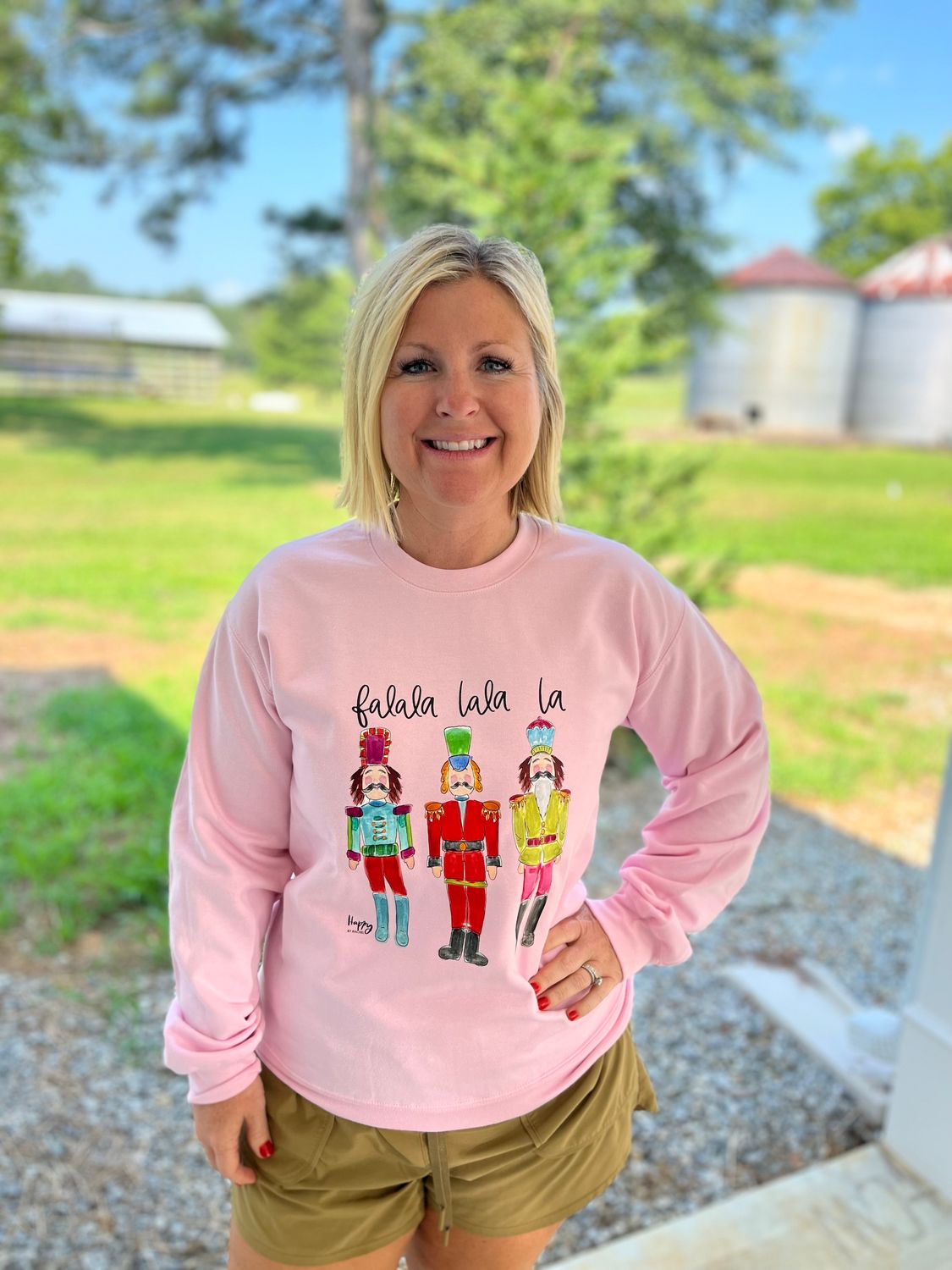 Nutcracker Sweatshirt-Light Pink
