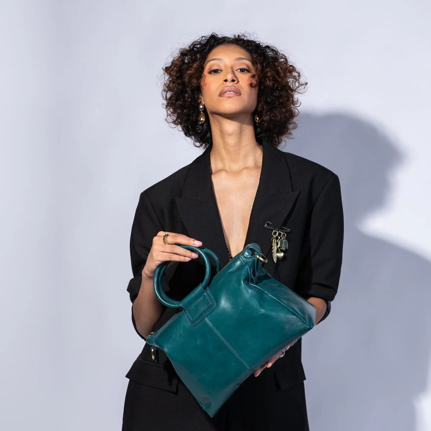 SHEILA Medium Satchel - Polished Leather