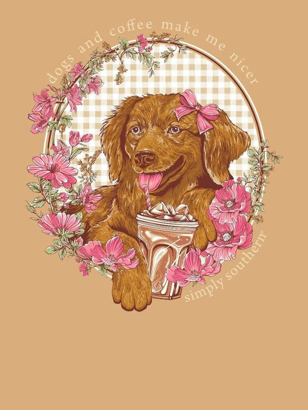 'Dogs and Coffee Make Me Nicer'LS T-Shirt