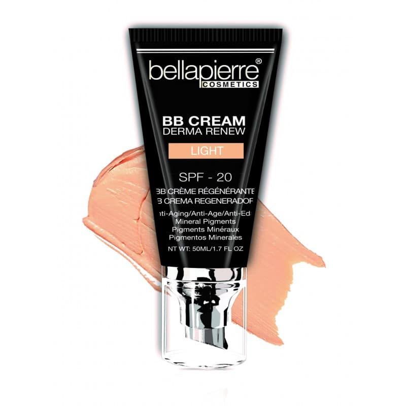 BellaPierre |  BB Cream Derma Renew | SPF 20 | 50 ML | Anti-Aging foundation | Minerale Make-Up | Light