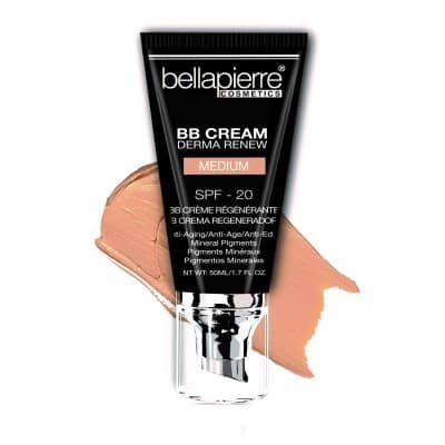 BellaPierre |  BB Cream Derma Renew | SPF 20 | 50 ML | Anti-Aging foundation | Minerale Make-Up | Medium