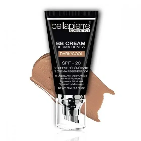 BellaPierre |  BB Cream Derma Renew | SPF 20 | 50 ML | Anti-Aging foundation | Minerale Make-Up | Dark Cool