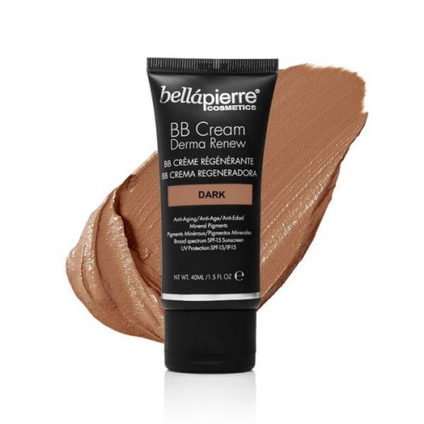 BellaPierre |  BB Cream Derma Renew | SPF 20 | 40 ML | Anti-Aging foundation | Minerale Make-Up | Dark (OUDE VERPAKKING)