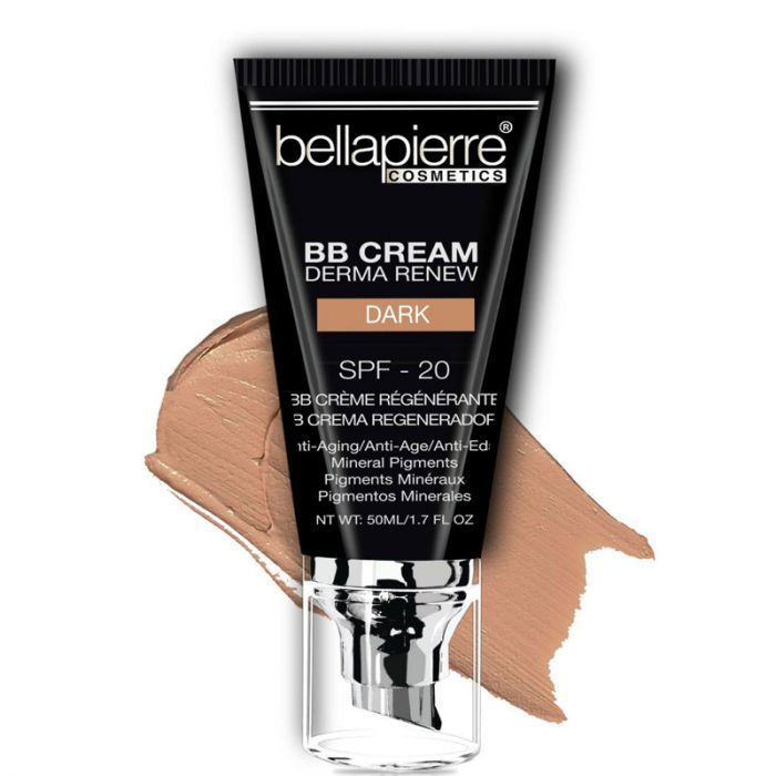 BellaPierre |  BB Cream Derma Renew | SPF 20 | 40 ML | Anti-Aging foundation | Minerale Make-Up | Dark