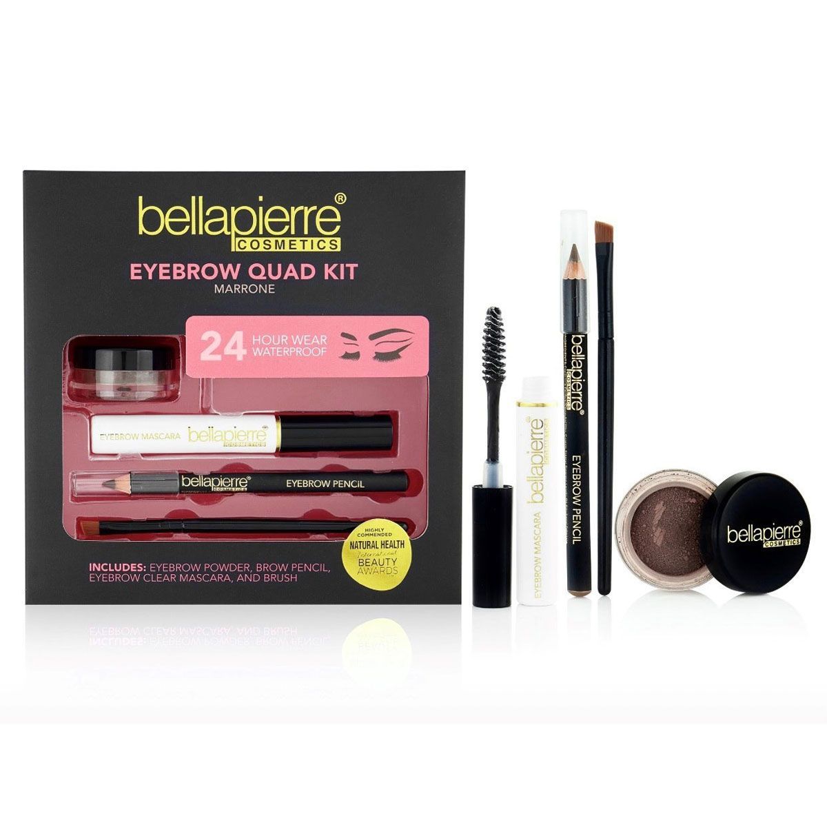 BellaPierre | Eyebrow quad kit | Marrone